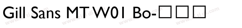 Gill Sans MT W01 Bo字体转换